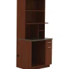 Storage Cabinets*Safco 48"H Modular Break Room Appliance Hutch, Mahogany/Slate (1706MH)