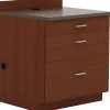 Storage Cabinets*Safco 36"H Modular Break Room Three Drawer Base Cabinet, Mahogany/Slate (1703MH)