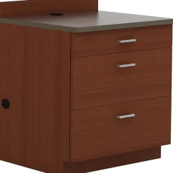 Storage Cabinets*Safco 36"H Modular Break Room Three Drawer Base Cabinet, Mahogany/Slate (1703MH)