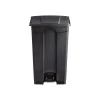 Indoor Step Trash Can, Black Plastic, 23 Gal. (9923BL)<Safco Outlet