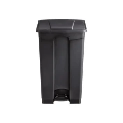 Indoor Step Trash Can, Black Plastic, 23 Gal. (9923BL)<Safco Outlet