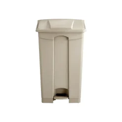 Indoor Step Trash Can, Tan Plastic, 23 Gal. (9923TN)<Safco Clearance