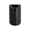 Indoor Trash Can w/Lid, Black Steel, 30 Gal. (9920BL)<Safco Hot