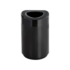 Indoor Trash Can w/Lid, Black Steel, 30 Gal. (9920BL)<Safco Hot