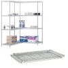 Shelving*Safco Industrial Extra 2-Shelf Wire Mounted, 48.03", Metallic Gray (5296GR)