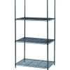 Shelving*Safco Industrial 4-Shelf Wire Stand Alone, 36", Black (5288BL)