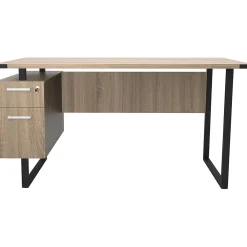 Office Desks*Safco Mirella SOHO 62"W Desk with Built-In Pedestal, Sand Dune (5513SDD)
