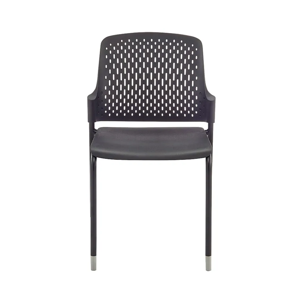 Folding & Stacking*Safco Next High-Impact Polypropylene Office Chair, Black, 4/Carton (4287BL)