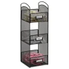 Safco ® Onyx Hospitality Organizer Tower, 3 Compartments, Black (3290BL)