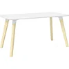 Office Desks*Safco Resi 60" Table Desk, Maple/White (RESDES3060)