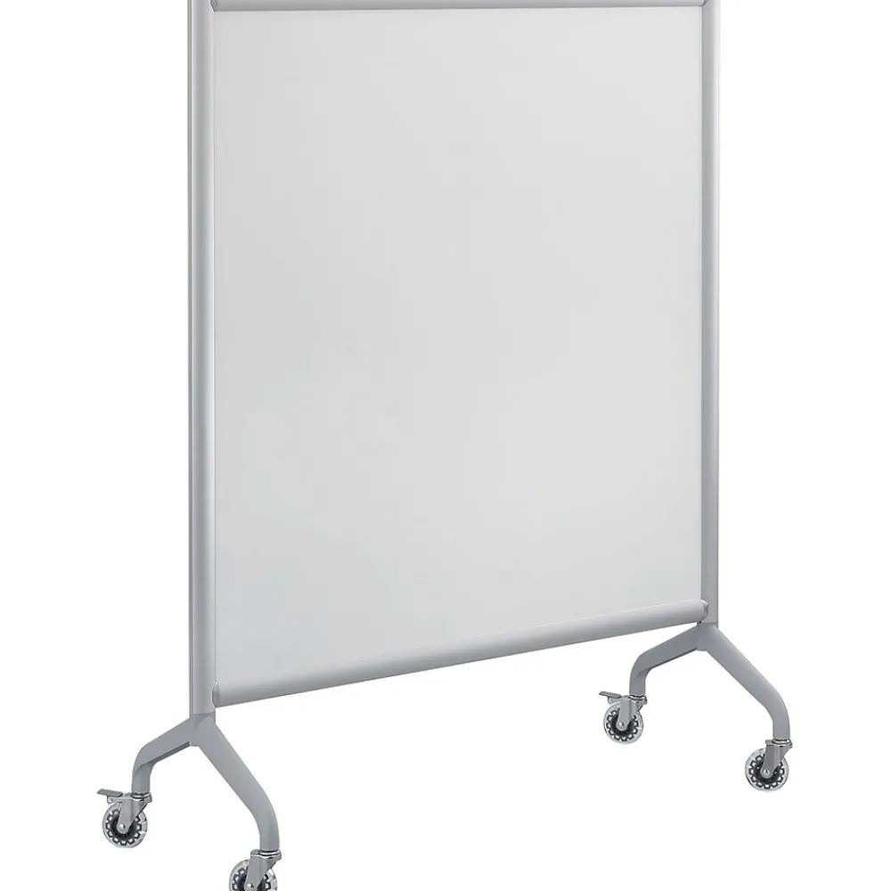 Dry Erase*Safco ® Rumba™ Whiteboard Collaboration Screen, 42" x 16" x 54", White/Gray (2015WBS)