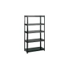 Shelving*Safco 4-Shelf Powder-Coated Steel Stand Alone Shelving, 36", Black (5247BL)