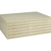 File Cabinets*Safco ® Steel Flat File, For Sheets up to 43" x 32", 5-Drawer, Tropic Sand, 16 1/2"H x 46 3/8"W x 35 3/8"D