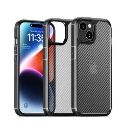 SaharaCase Anti-Slip MagSafe Phone Case for iPhone 15 Plus, Shock Absorbing, Black (CP00448)