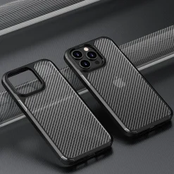 SaharaCase Anti-Slip MagSafe Phone Case for iPhone 15 Pro Max, Shock Absorbing, Black (CP00470)