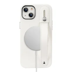 SaharaCase FingerGrip MagSafe Phone Case for iPhone 15, Shock Absorbing, White (CP00444)