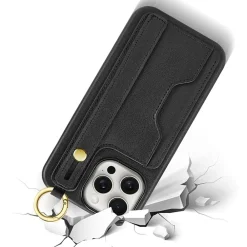 SaharaCase FingerGrip MagSafe Phone Case for iPhone 15 Pro Max, Shock Absorbing, Black (CP00484)