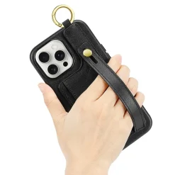 SaharaCase FingerGrip MagSafe Phone Case for iPhone 15 Pro Max, Shock Absorbing, Black (CP00484)