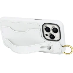 SaharaCase FingerGrip Phone Case for iPhone 15 Pro Max, Shock Absorbing, White (CP00485)