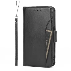 SaharaCase Folio Wallet MagSafe Phone Case for iPhone 15, Shock Absorbing, Black (CP00445)