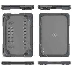Hard Shell Laptop Case for Dell Chromebook, Gray/Clear (LT00054)<SaharaCase Clearance