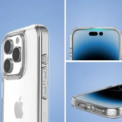 SaharaCase Hybrid-Flex Case with Glass Screen, Camera Protector for iPhone 15 Pro Max, Shock Absorbing, Clear (CP469ZD128ZD131)