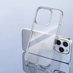 SaharaCase Hybrid-Flex Case with Glass Screen, Camera Protector for iPhone 15 Pro Max, Shock Absorbing, Clear (CP469ZD128ZD131)