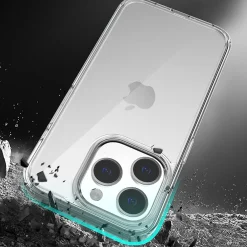 SaharaCase Hybrid-Flex Case with Glass Screen, Camera Protector for iPhone 15 Pro Max, Shock Absorbing, Clear (CP469ZD128ZD131)