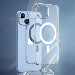 SaharaCase Hybrid-Flex Hard Shell MagSafe Phone Case for iPhone 15 Plus, Shock Absorbing, Clear (CP00450)
