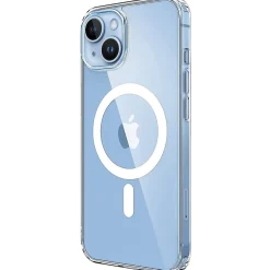 SaharaCase Hybrid-Flex Hard Shell MagSafe Phone Case for iPhone 15, Shock Absorbing, Clear (CP00441)
