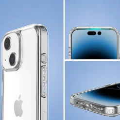 SaharaCase Hybrid-Flex Hard Shell MagSafe Phone Case for iPhone 15, Shock Absorbing, Clear (CP00438)