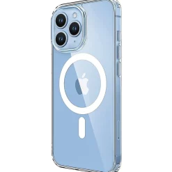 SaharaCase Hybrid-Flex Hard Shell Case, Tempered Glass Screen, Camera Protector for iPhone 15 Pro Max, Clear (CP472ZD128ZD131)