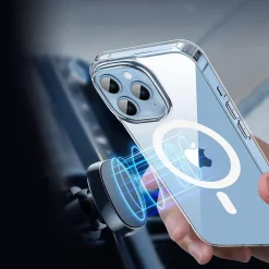 SaharaCase Hybrid-Flex Hard Shell Case, Tempered Glass Screen, Camera Protector for iPhone 15 Pro Max, Clear (CP472ZD128ZD131)