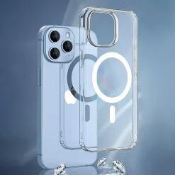 SaharaCase Hybrid-Flex Hard Shell Case, Tempered Glass Screen, Camera Protector for iPhone 15 Pro Max, Clear (CP472ZD128ZD131)