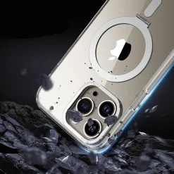 SaharaCase Hybrid-Flex Kickstand MagSafe Phone Case for iPhone 15 Pro Max, Shock Absorbing, Clear (CP00473)