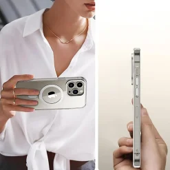 SaharaCase Hybrid-Flex Kickstand MagSafe Phone Case for iPhone 15 Pro, Shock Absorbing, Clear (CP00460)