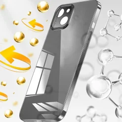 SaharaCase Hybrid-Flex Ultra Thin MagSafe Phone Case for iPhone 15 Plus, Shock Absorbing, Black (CP00449)