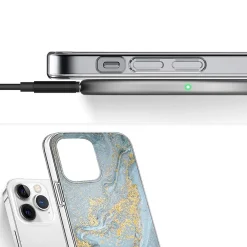 SaharaCase MagSafe Phone Case for iPhone 15 Pro Max, Shock Absorbing, Blue Marble (CP00475)