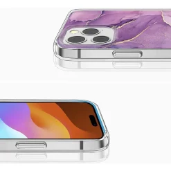 SaharaCase MagSafe Phone Case for iPhone 15 Pro, Shock Absorbing, Purple Marble (CP00461)