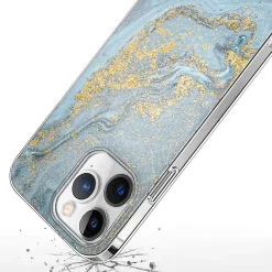 SaharaCase MagSafe Phone Case for iPhone 15 Pro, Shock Absorbing, Blue Marble (CP00462)