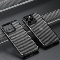 SaharaCase Rugged Case for iPhone 15 Pro Max with Glass Screen, Camera Protector, Shock Absorbing, Black (CP470ZD128ZD131)