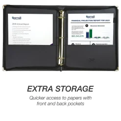 Classic Collection Vinyl Padfolio, Black (15250)<Samsill Best