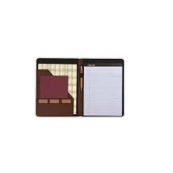 Faux Leather Padfolio/Notepad, Tan/Brown (71656)<Samsill Best
