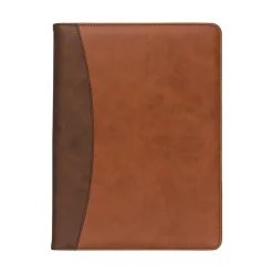 Faux Leather Padfolio, Tan/Brown (SAM71656)<Samsill New