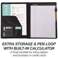 Slimline Vinyl Padfolio, Black (71220)<Samsill Hot