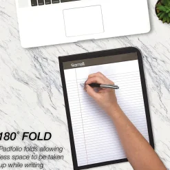 Slimline Vinyl Padfolio, Black (71220)<Samsill Hot