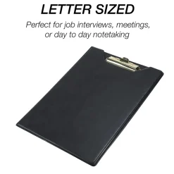 Value Series Faux Leather Padfolio/Notepad, Black (71410)<Samsill Clearance