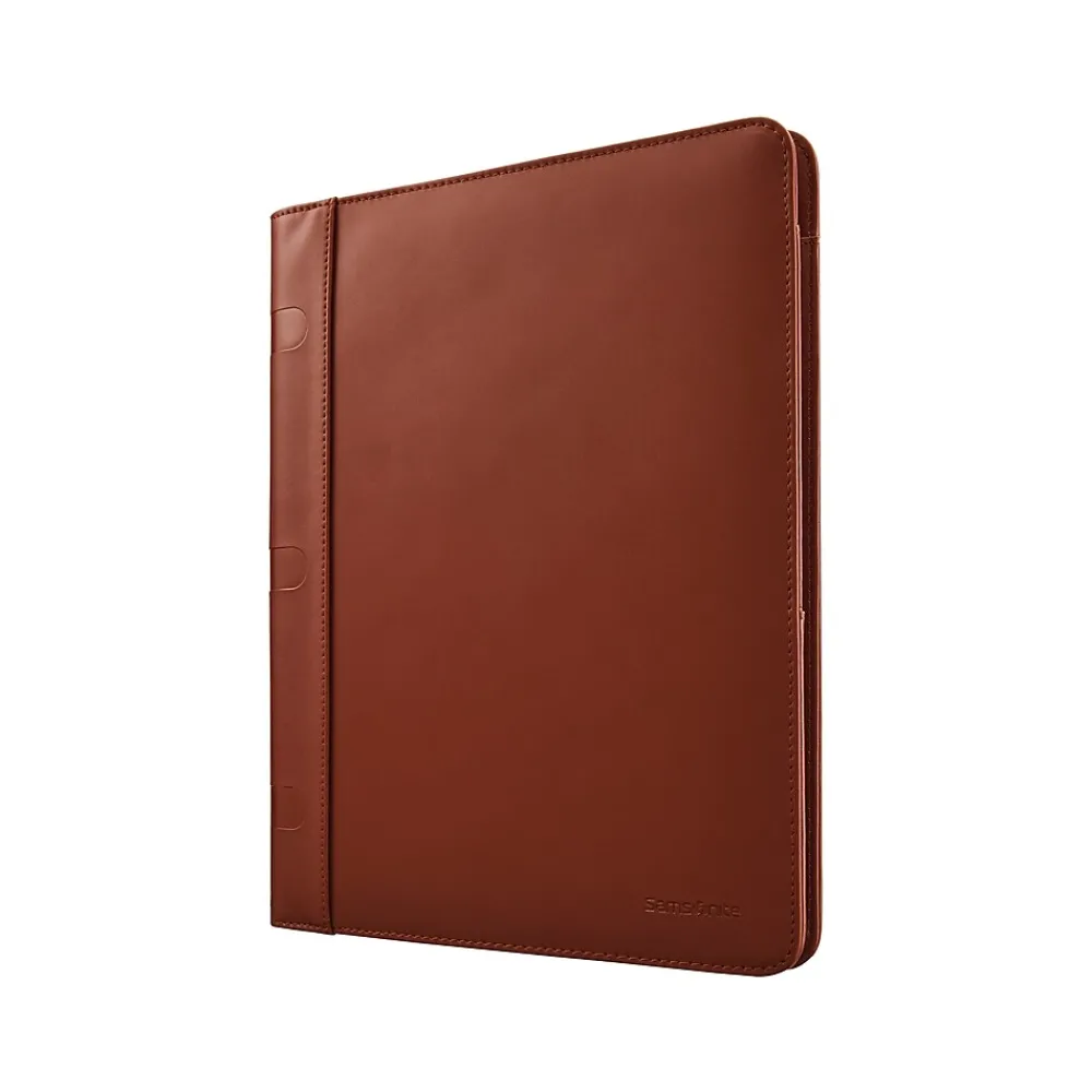 Business Leather Padfolio, Saddle (116468-1770)<Samsonite Clearance
