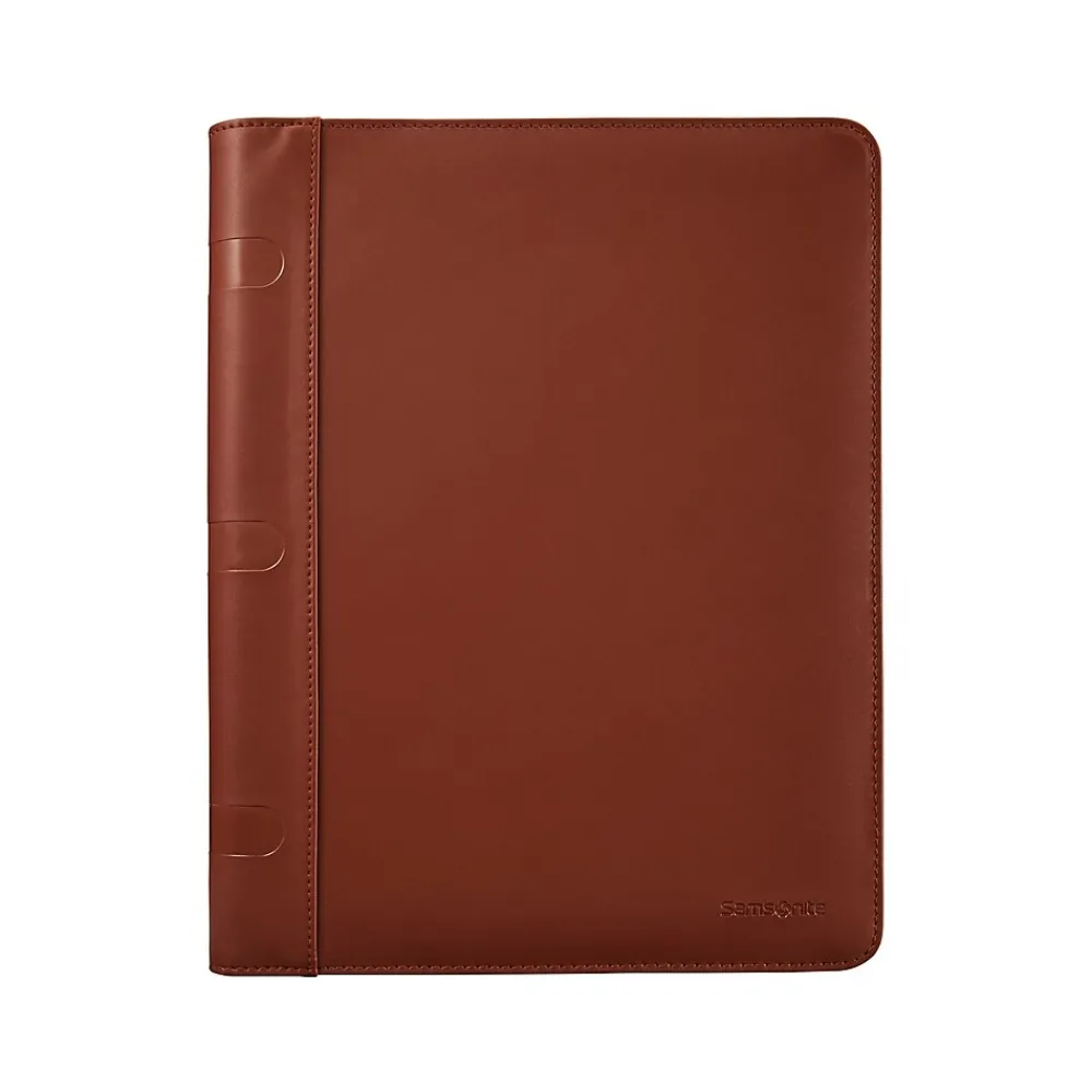 Business Leather Padfolio, Saddle (116468-1770)<Samsonite Clearance