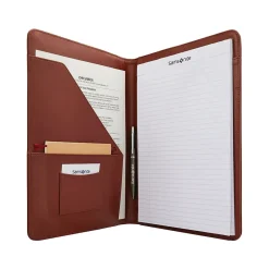 Business Leather Padfolio, Saddle (116468-1770)<Samsonite Clearance